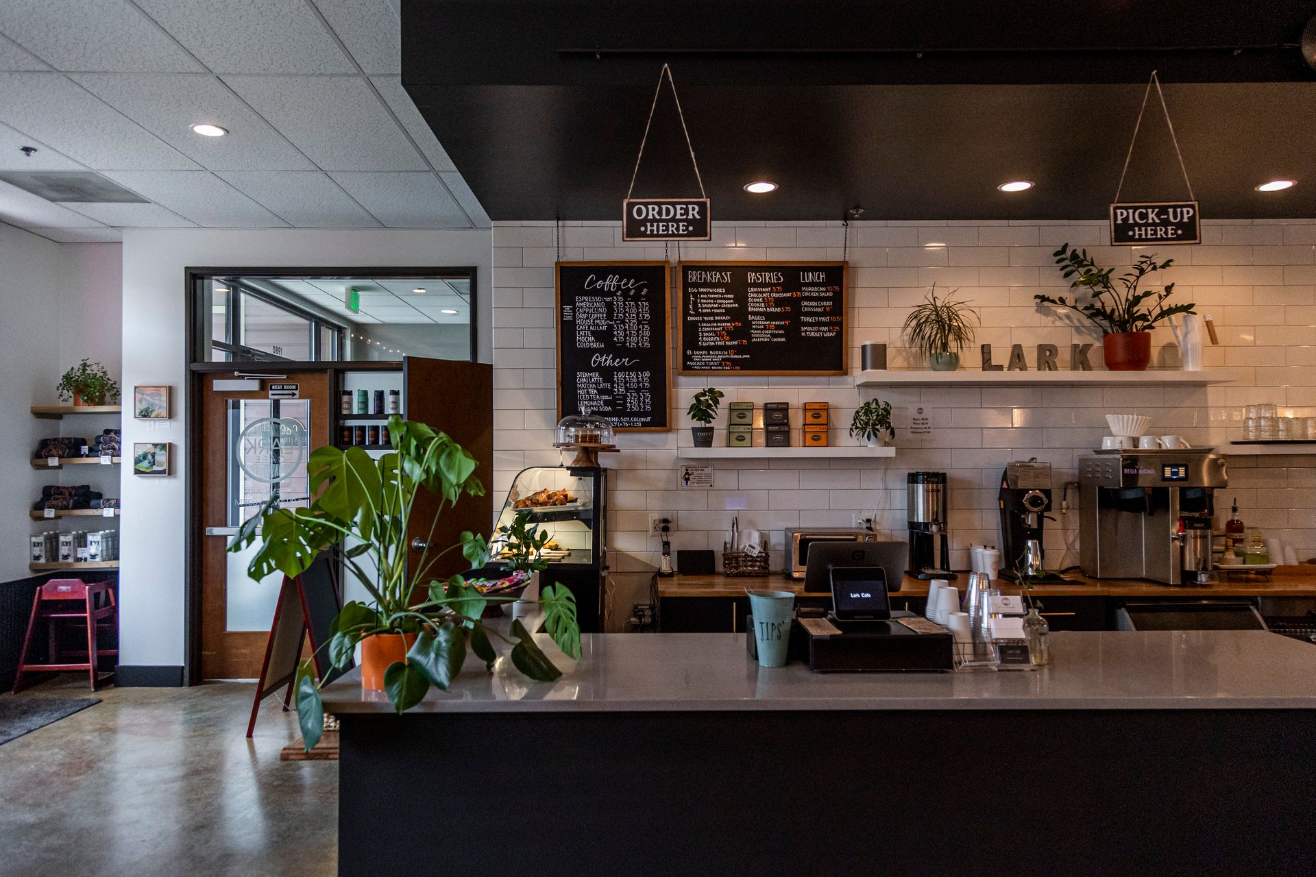 Interior of Lark Cafe in West Linn